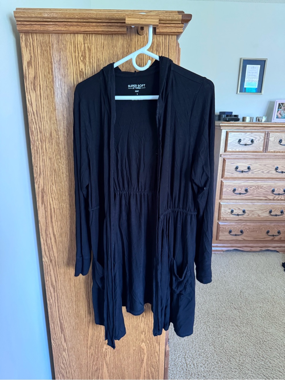 Torrid Black Lightweight Hooded Cardigan